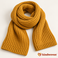 Golden Mustard Chunky Knit Scarf