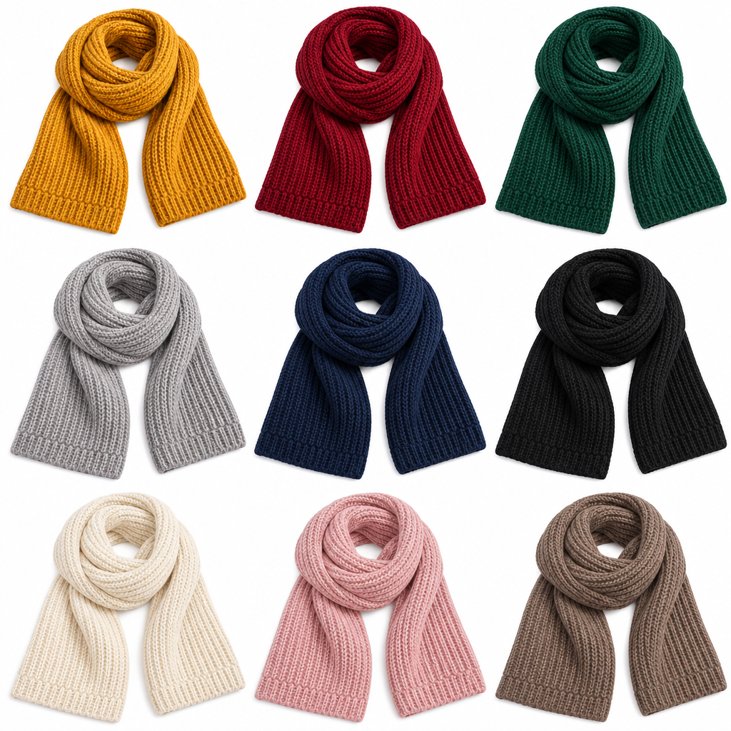 Golden Mustard Chunky Knit Scarf